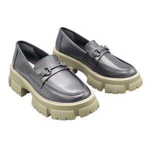 Steve Madden Trifecta Loafers Women 9.5 Black Trendy Classic Elevated Basic Prep